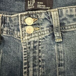 GAP Denim High Rise Wide-Leg Crop Jeans